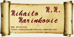 Mihailo Marinković vizit kartica